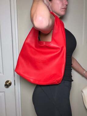 Kylie Jenner Cosmic Red Logo Shoulder Bag